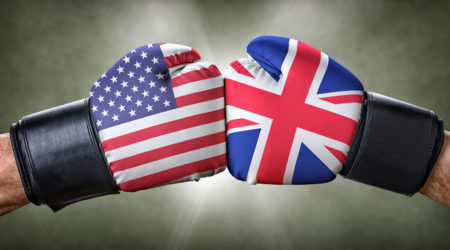 A boxing match between the USA and the UK