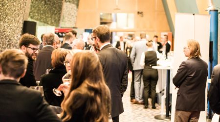 A group of professionals at an event.